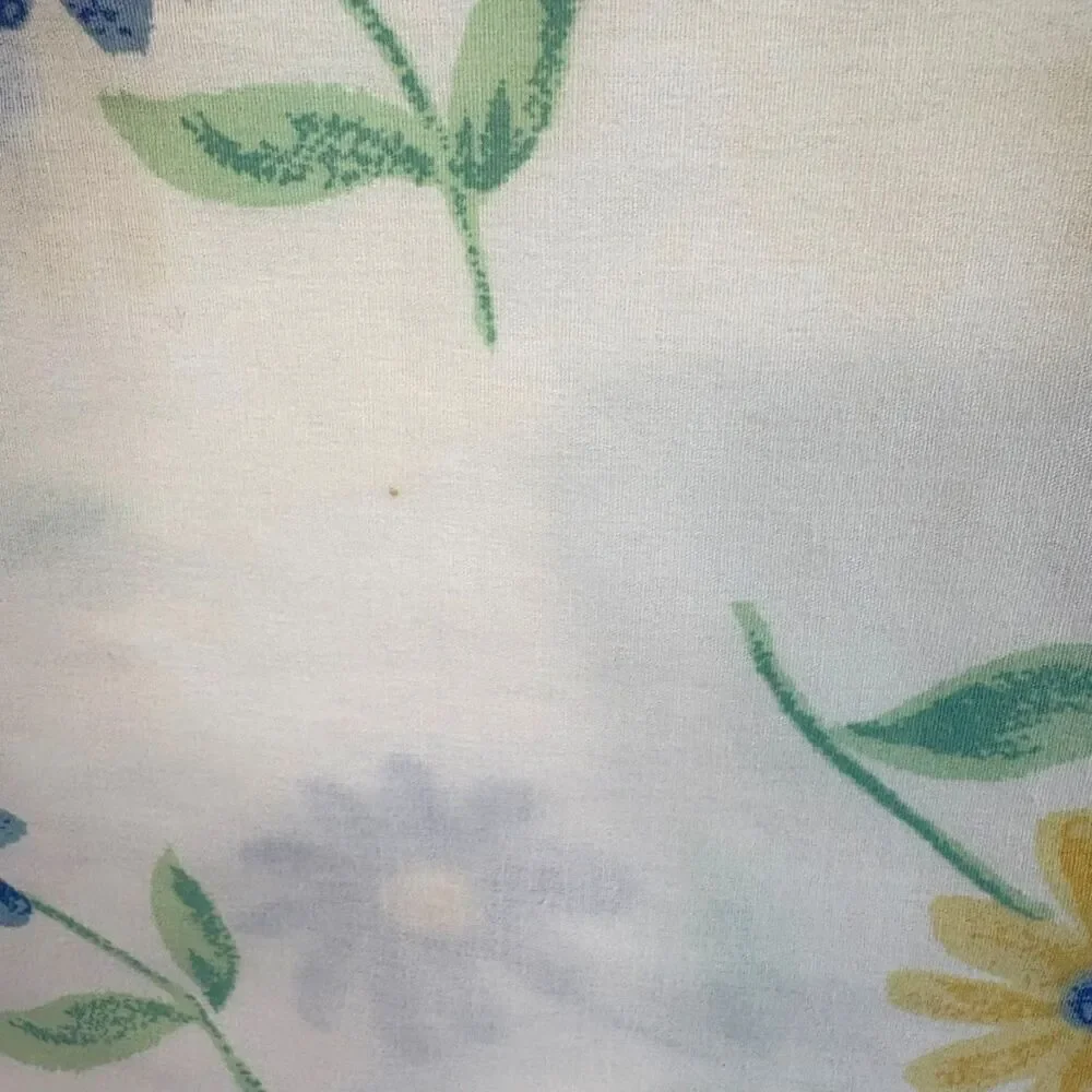 Vintage Springs Daisy Pillowcase Blue Yellow White Floral Cottagecore Standard